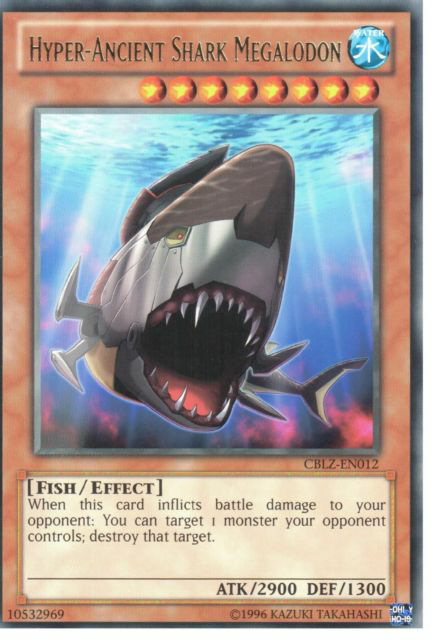 Hyper-Ancient Shark Megalodon (CBLZ-EN012) Rare - Near Mint Unlimited