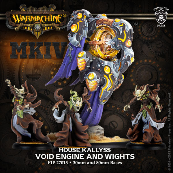Warmachine MKIV (PIP 27013): Dusk House Kallyss - Solo: Void Engine and Wights (x3) (Resin)