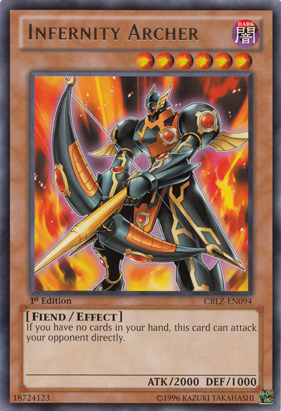 Infernity Archer (CBLZ-EN094) Rare - Near Mint 1st Edition