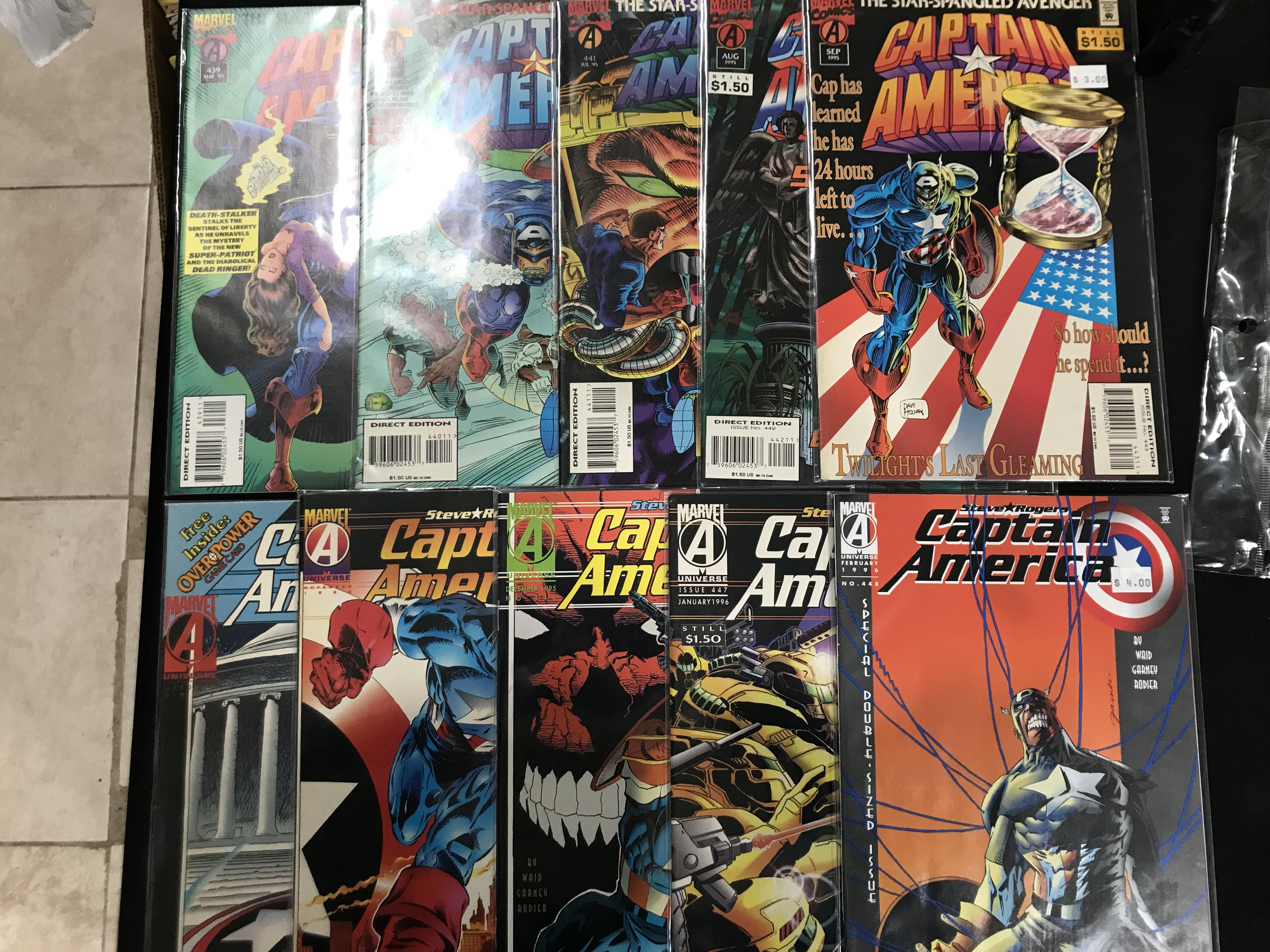 Captain America (1968 Series) #439-448 Comic Bundle
