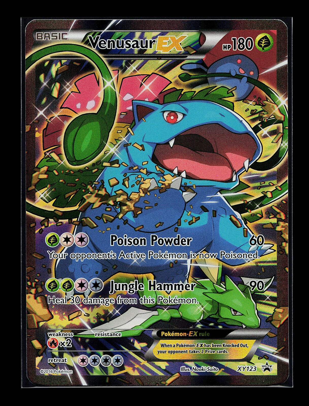 Venusaur EX - XY123 (XY:PR) Promo - Heavy Play Holofoil