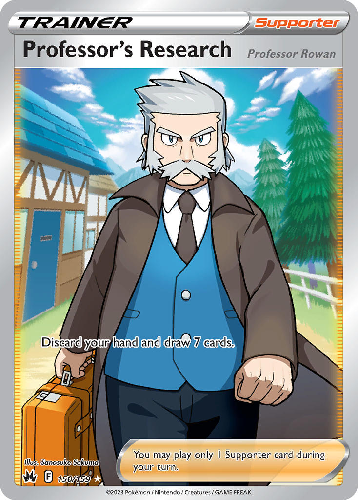 Professor's Research (Full Art) - 150/159 (CRZ) Ultra Rare - Near Mint Holofoil