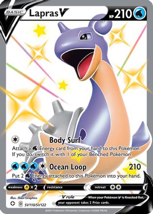 Lapras V - SV110/SV122 (SHF:SV) Shiny Holo Rare - Near Mint Holofoil