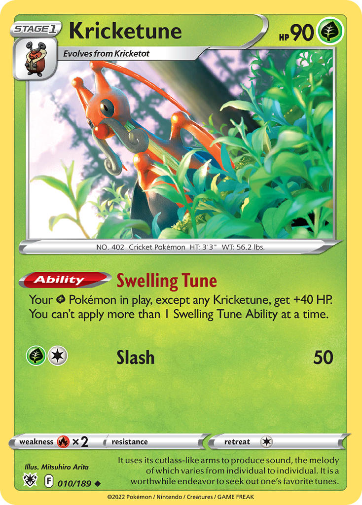 Kricketune - 010/189 (SWSH10) Uncommon - Near Mint