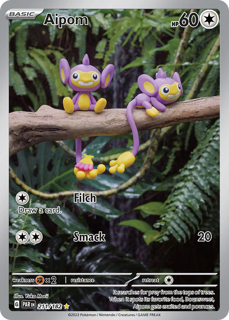 Aipom - 211/182 (PAR) Illustration Rare - Near Mint Holofoil