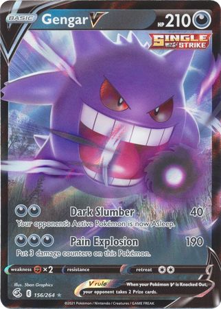 Gengar V - 156/264 (SWSH08) Ultra Rare - Near Mint Holofoil