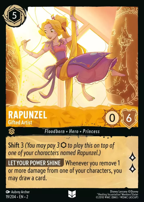 Rapunzel - Gifted Artist (Rise of the Floodborn 19/204) Uncommon - Near Mint