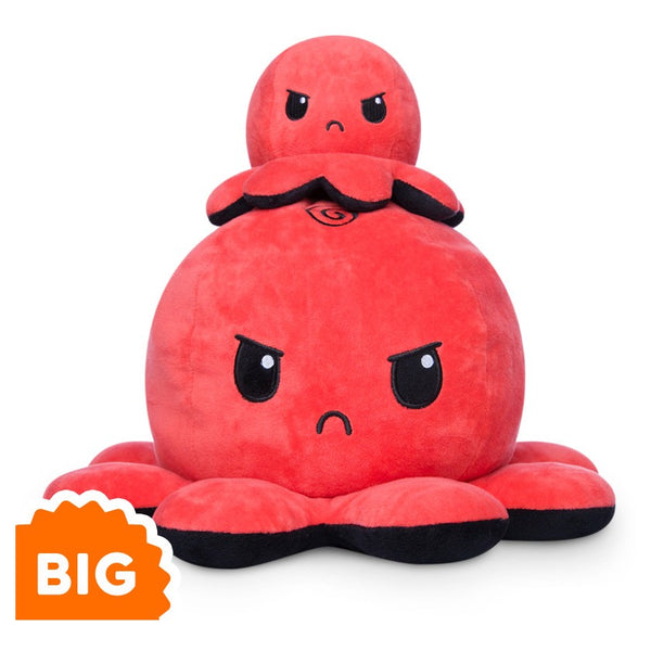 Reversible BIG Plush: Octopus - Red & Black