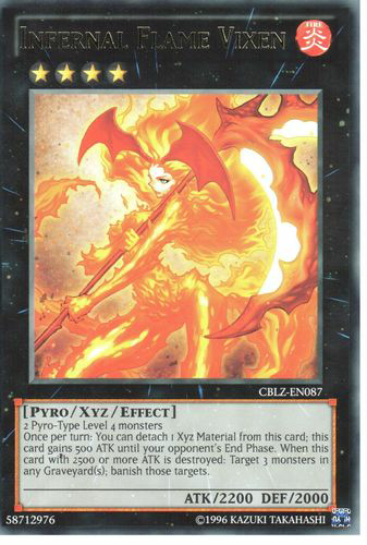 Infernal Flame Vixen (CBLZ-EN087) Rare - Near Mint Unlimited