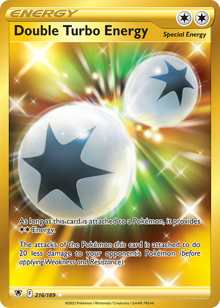 Double Turbo Energy - 216/189 (SWSH10) Secret Rare - Near Mint Holofoil