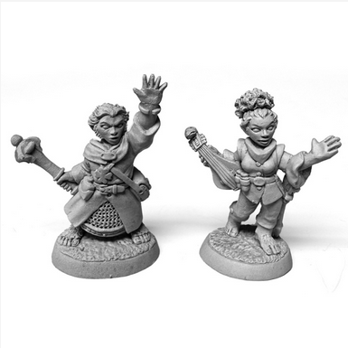 Dungeon Dwellers 07103: Halfling Cleric and Bard