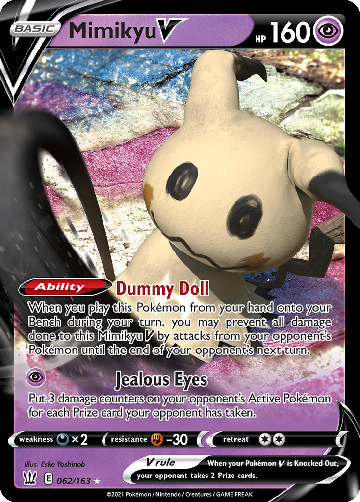 Mimikyu V - 062/163 (SWSH05) Ultra Rare - Near Mint Holofoil