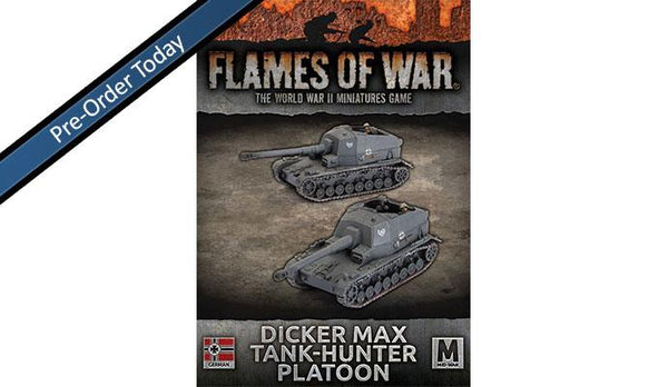 Flames of War: WWII: German (GBX190) - Dicker Max Tank-hunter Platoon (x2)