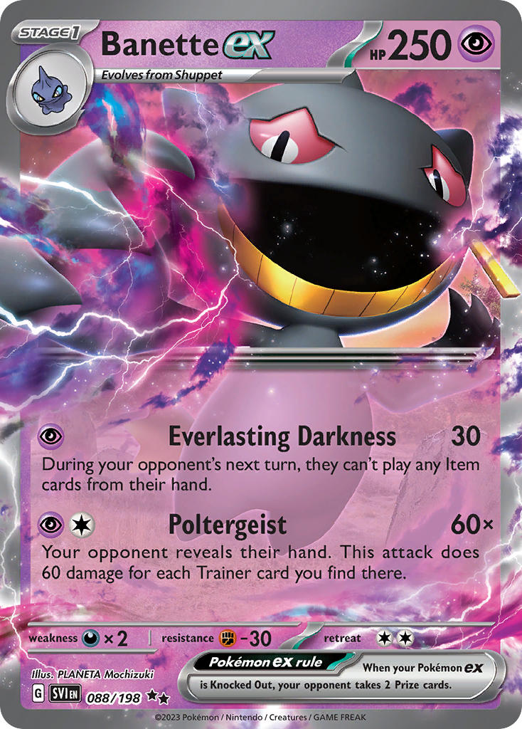 Banette ex - 088/198 (SV1) Double Rare - Near Mint Holofoil