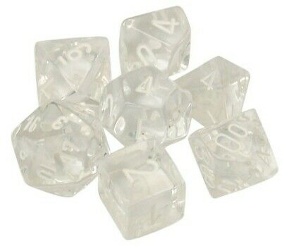 CHX23071: Translucent - Poly Set Clear w/white (7)