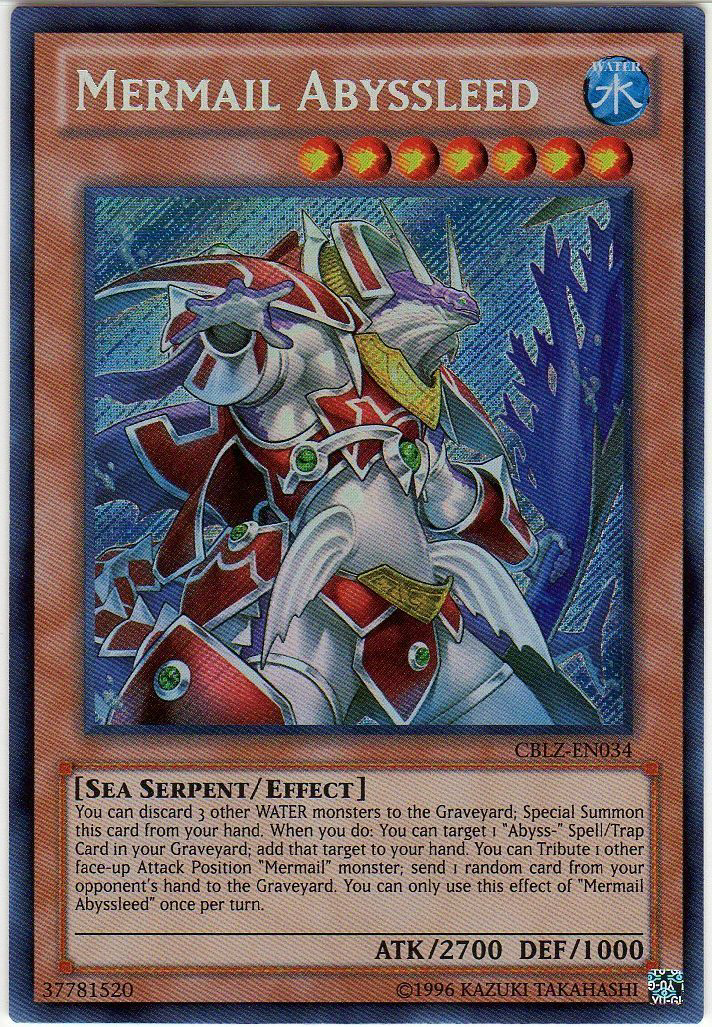 Mermail Abyssleed (CBLZ-EN034) Secret Rare - Near Mint Unlimited