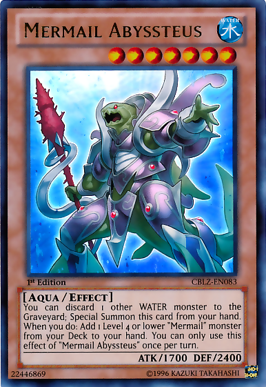 Mermail Abyssteus (CBLZ-EN083) Ultra Rare - Near Mint 1st Edition