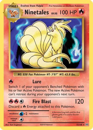 Ninetales (15/108) (EVO) Holo Rare - Near Mint Holofoil