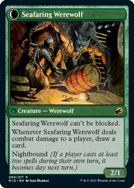 Suspicious Stowaway//Seafaring Werewolf (MID-R)