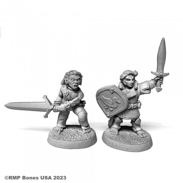 Dungeon Dwellers 07102: Halfling Fighter and Barbarian