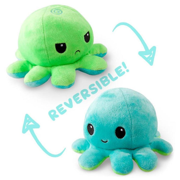 Reversible Mini Plush: Octopus - Green & Aqua