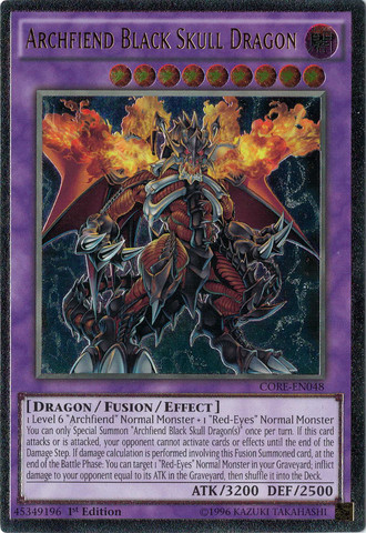 Archfiend Black Skull Dragon (CORE-EN048) Ultimate Rare - Near Mint 1st Edition