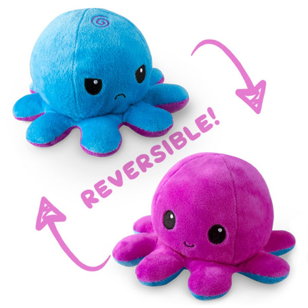 Reversible Mini Plush: Octopus - Purple & Blue