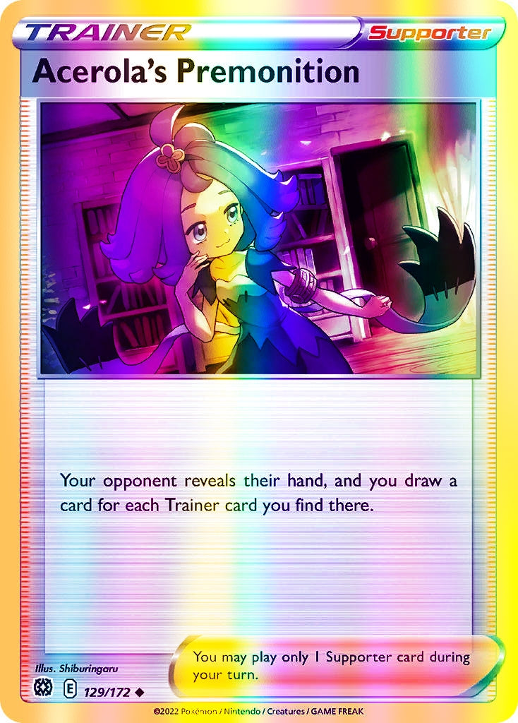 Acerola's Premonition - 129/172 (SWSH09) Uncommon - Near Mint Reverse Holofoil