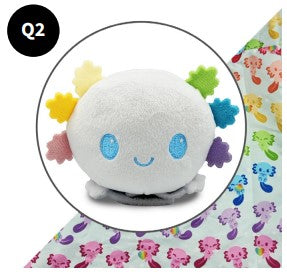 Plush Tote Bag: White Rainbow Axolotl