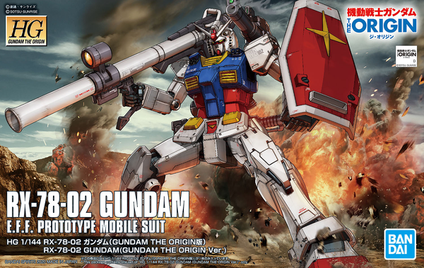 1/144 (HG): Gundam The Origin - #26 RX-78-02 Gundam E.F.S.F. Prototype Close-Combat Mobile Suit