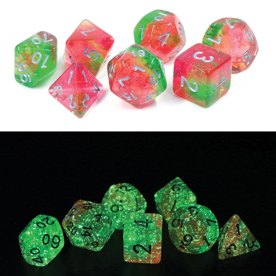 Sirius Dice: Glowworm - Lotus (7-Poly Set)
