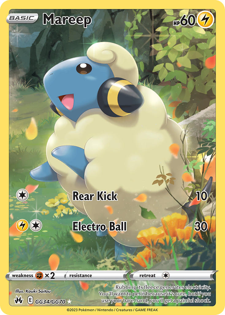 Mareep - GG34/GG70 (CRZ:GG) Holo Rare - Near Mint Holofoil