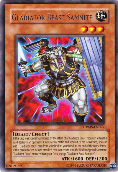 Gladiator Beast Samnite (CRMS-EN027) Rare - Near Mint Unlimited