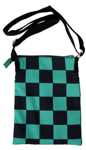 Demon Slayer Tanjiro Checkerboard Crossbody Passport Bag