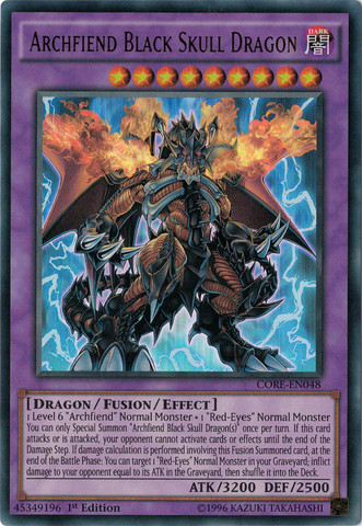 Archfiend Black Skull Dragon (CORE-EN048) Ultra Rare - Near Mint 1st Edition