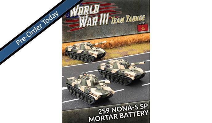 Flames of War: Team Yankee WW3: Soviet (TSBX33) - 2S9 Nona-S SP Mortar Battery (x3)