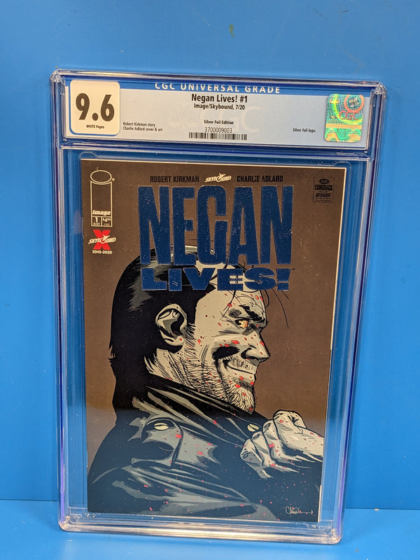 Negan Lives (2020 Series) #1 (CGC 9.6)  Silver Foil Retailer Variant Cover