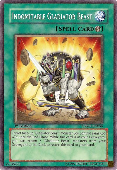 Indomitable Gladiator Beast (CRMS-EN056) Common - Near Mint 1st Edition