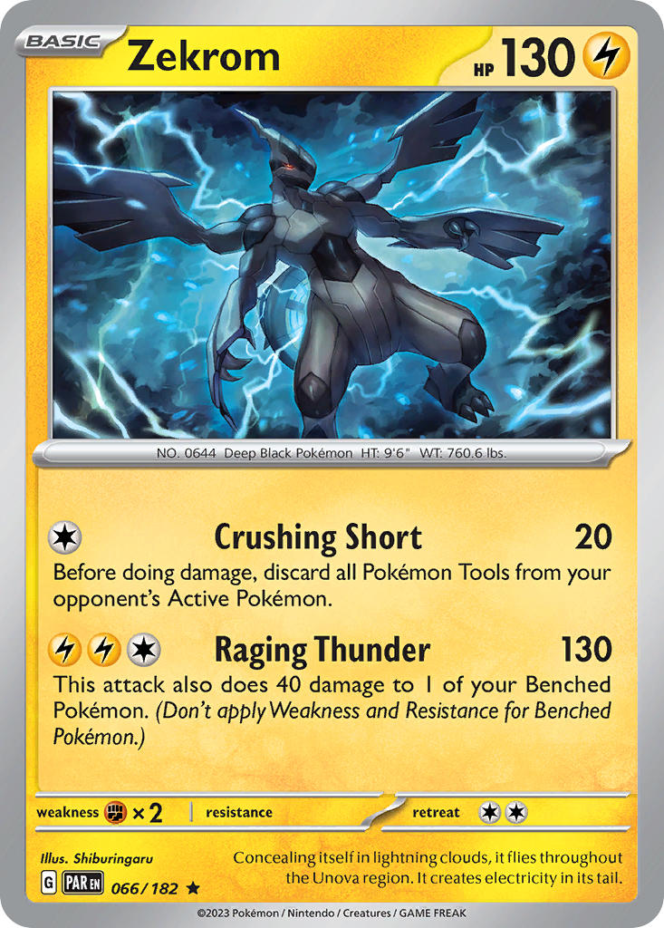 Zekrom - 066/182 (PAR) Rare - Near Mint Holofoil