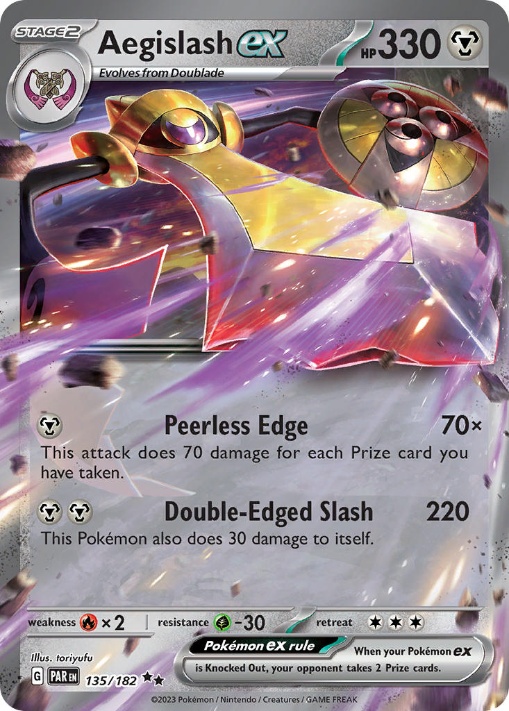 Aegislash ex - 135/182 (PAR) Double Rare - Near Mint Holofoil