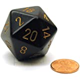 CHXXQ2028: Opaque - 34mm D20 Black w/ Gold