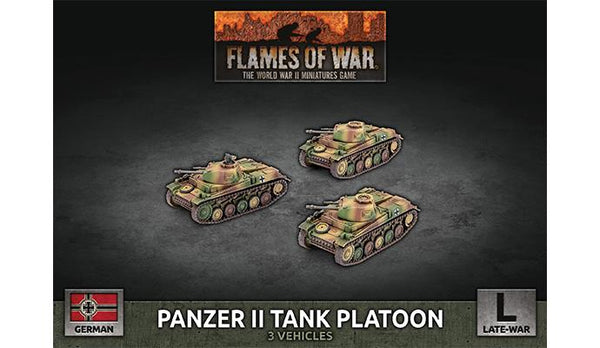 Flames of War: WWII: German (GBX183) - Panzer II Tank Platoon (x3 Plastic) (Late)