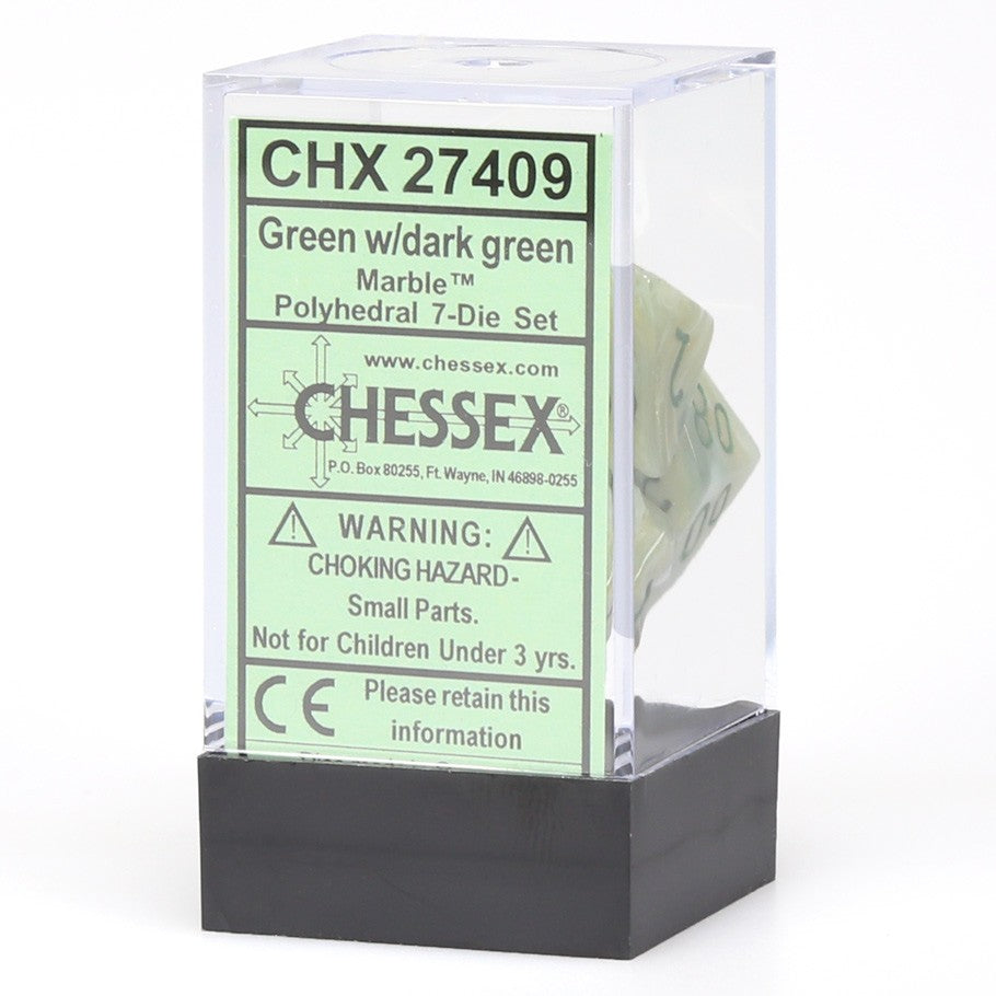 CHX27409: Marble - Poly Set Green w/dark green (7)