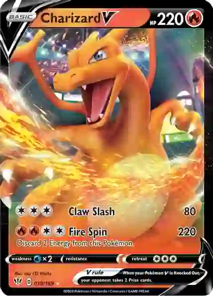 Charizard V - 019/189 (SWSH03) Ultra Rare - Near Mint Holofoil