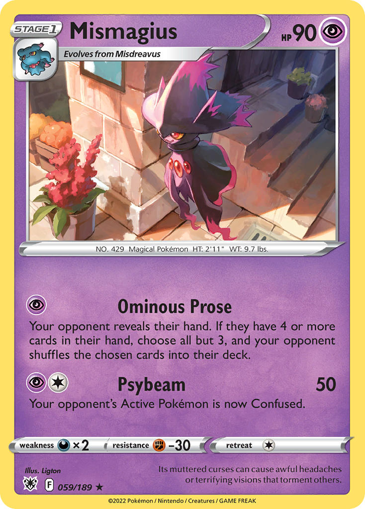 Mismagius - 059/189 (SWSH10) Rare - Near Mint