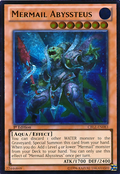 Mermail Abyssteus (CBLZ-EN083) Ultimate Rare - Near Mint 1st Edition