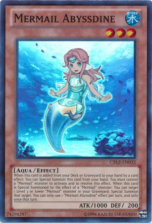 Mermail Abyssdine (CBLZ-EN032) Super Rare - Near Mint Unlimited