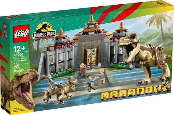 Lego: Jurassic Park 30th Anniversary - Visitor Center: T. rex & Raptor Attack (76961)