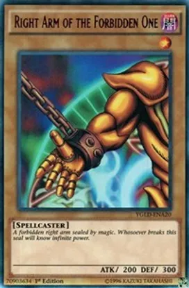 Right Arm of the Forbidden One (YGLD-ENA20) Ultra Rare 1st Ed.
