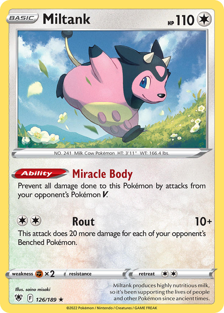 Miltank - 126/189 (SWSH10) Holo Rare - Near Mint Holofoil